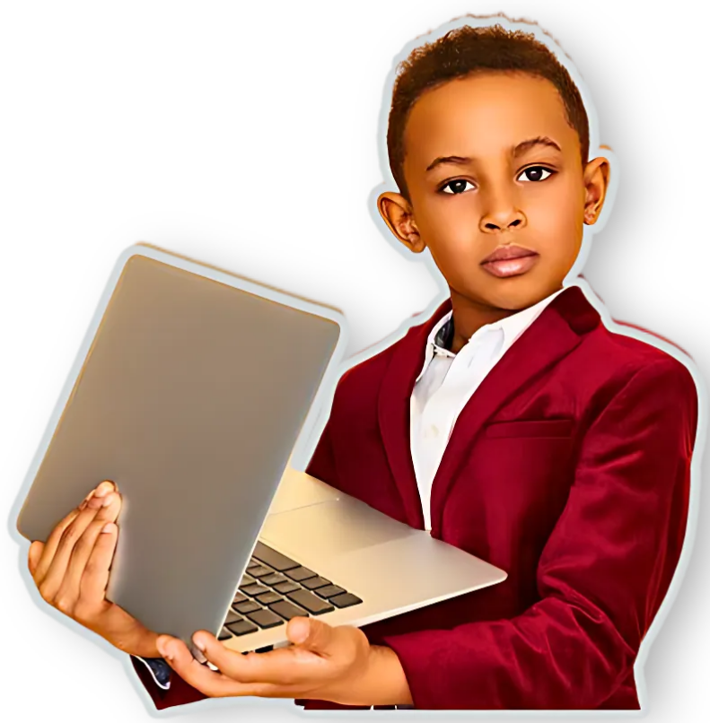 Student with laptop
